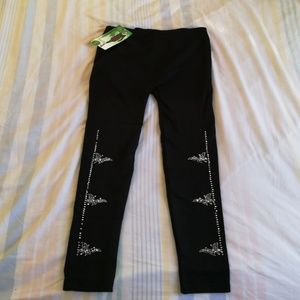 Black studded leggings